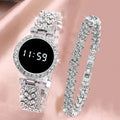 Luxury Crystal Diamond Digital Watch & Matching Bracelet Set
